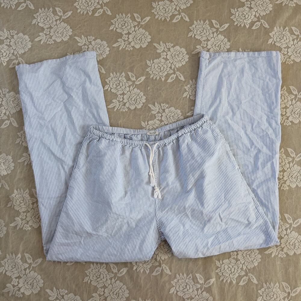Brandy Melville John Galt Blue Stripe Linen Pants